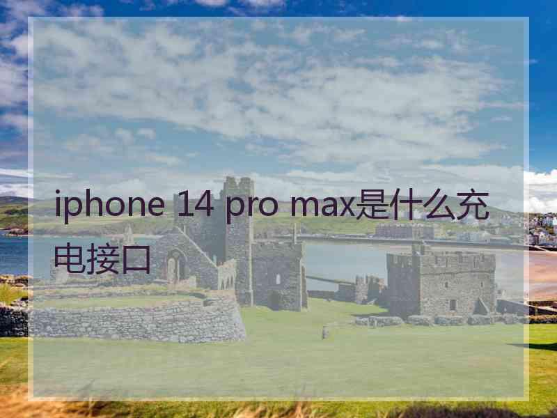 iphone 14 pro max是什么充电接口