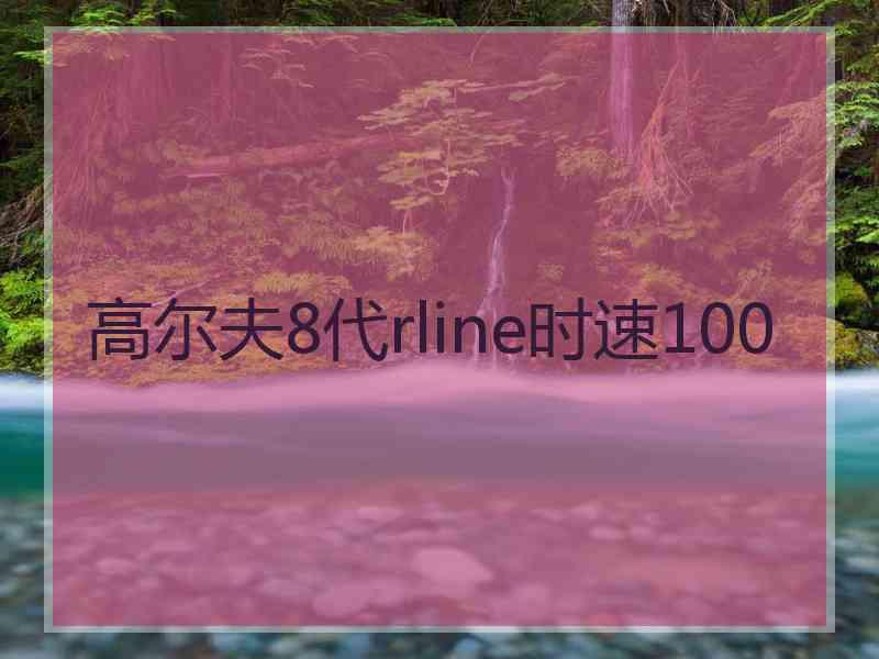 高尔夫8代rline时速100