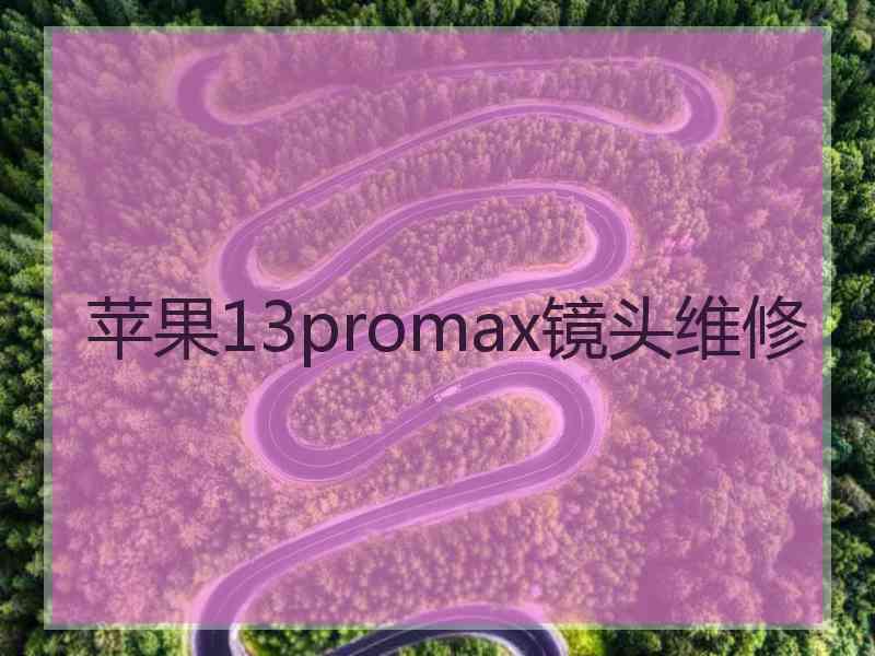 苹果13promax镜头维修