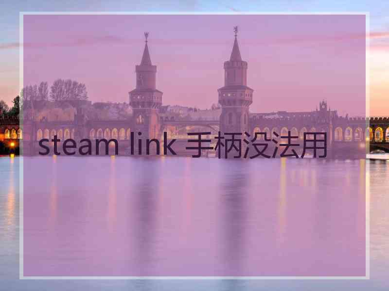 steam link 手柄没法用