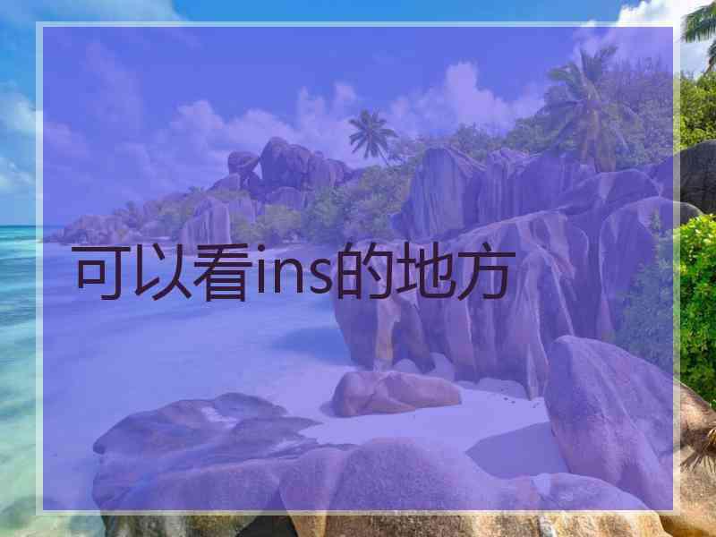 可以看ins的地方