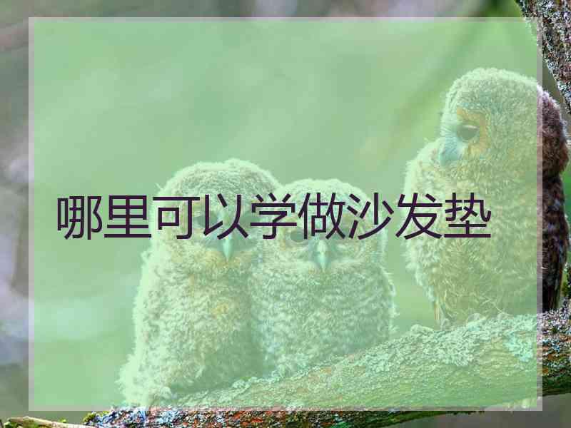 哪里可以学做沙发垫