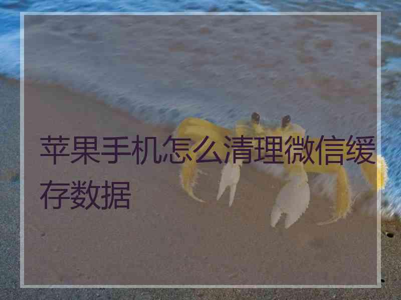 苹果手机怎么清理微信缓存数据