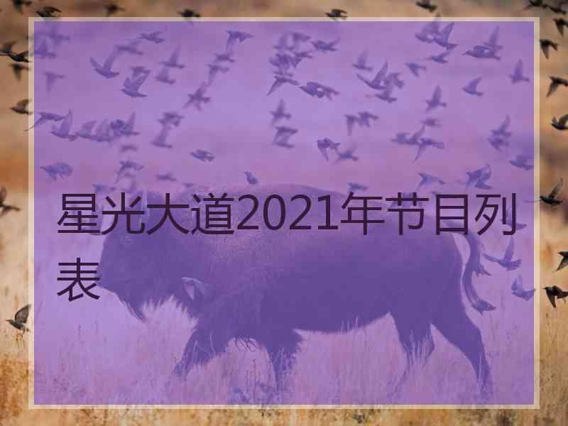 星光大道2021年节目列表