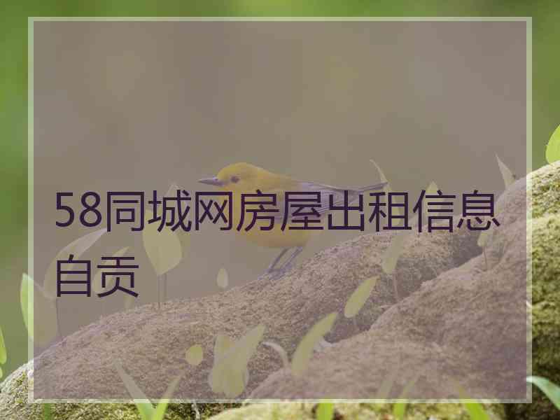 58同城网房屋出租信息自贡