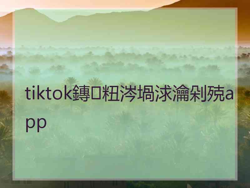 tiktok鏄粈涔堝浗瀹剁殑app