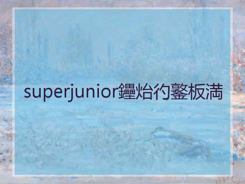 superjunior鑸炲彴鐜板満