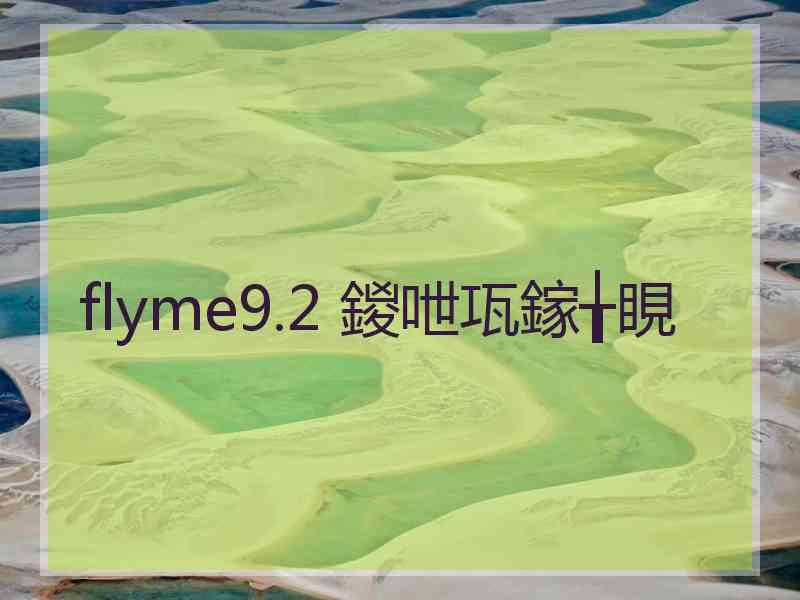 flyme9.2 鍐呭瓨鎵╁睍