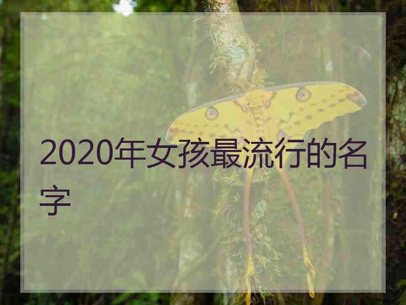 2020年女孩最流行的名字