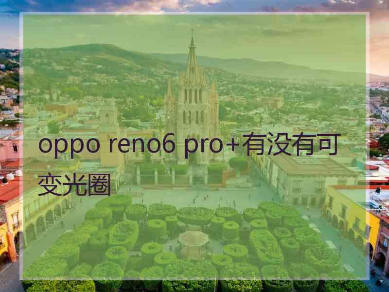 oppo reno6 pro+有没有可变光圈