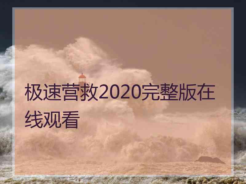 极速营救2020完整版在线观看