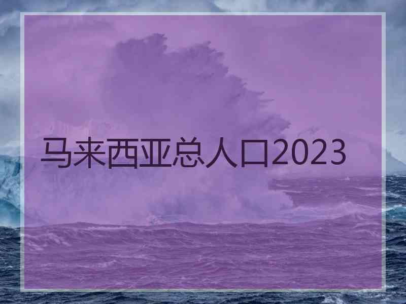 马来西亚总人口2023