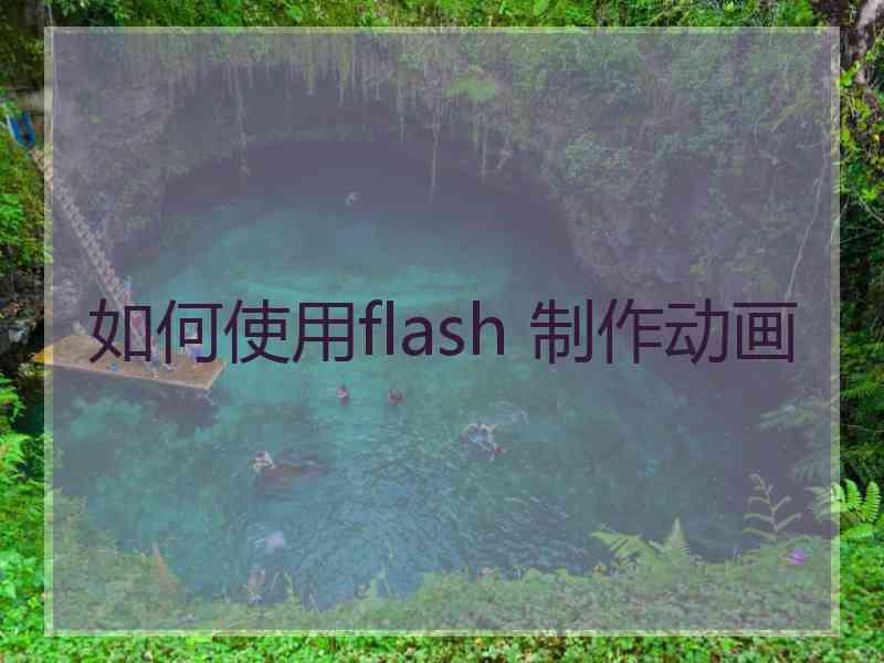 如何使用flash 制作动画