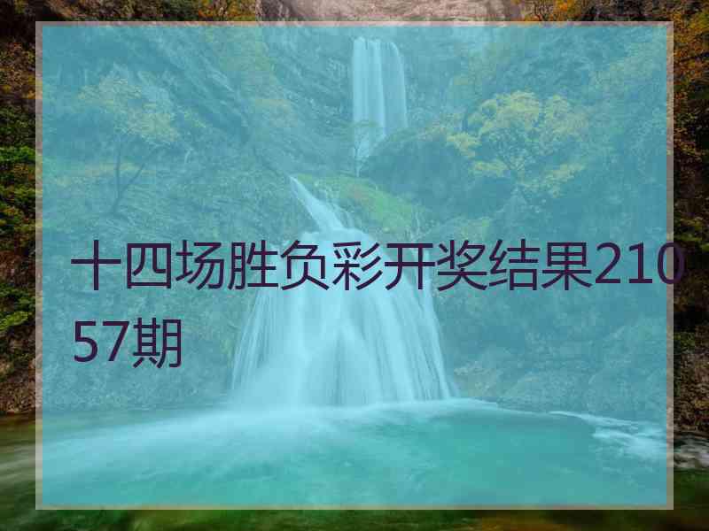 十四场胜负彩开奖结果21057期