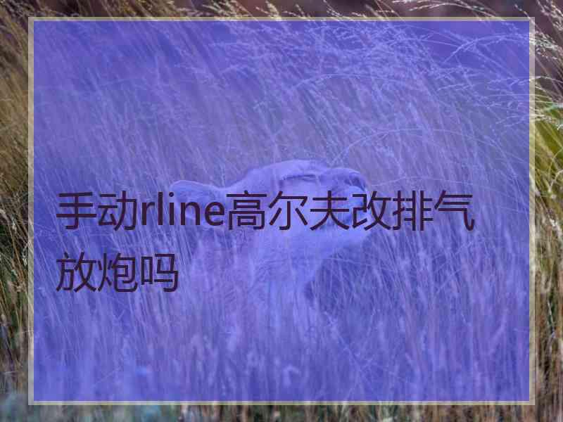 手动rline高尔夫改排气放炮吗