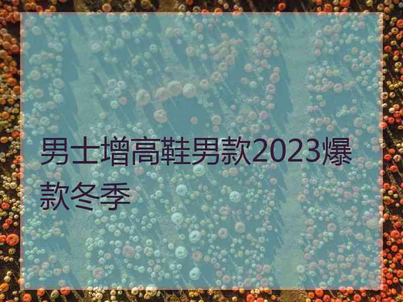 男士增高鞋男款2023爆款冬季