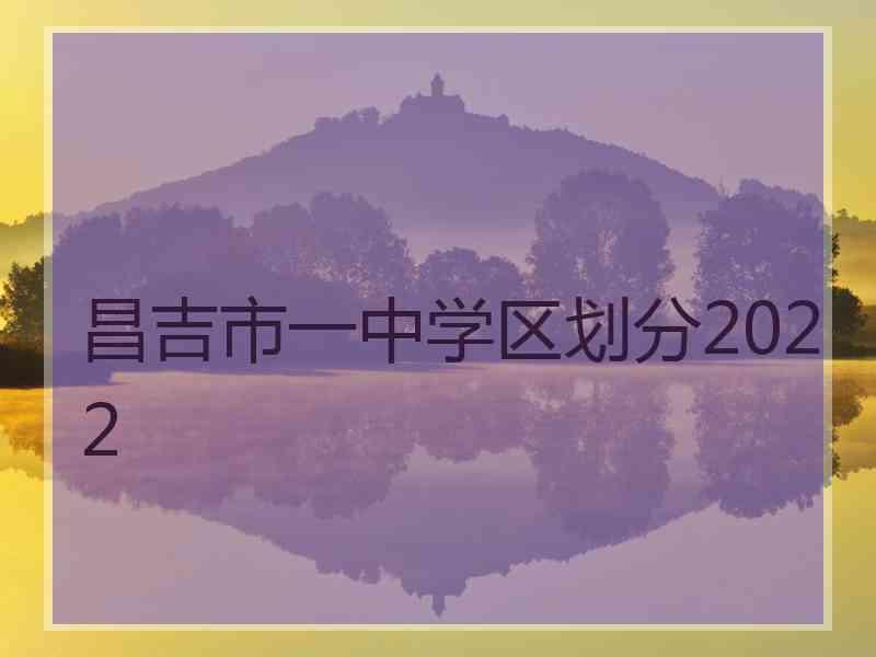 昌吉市一中学区划分2022