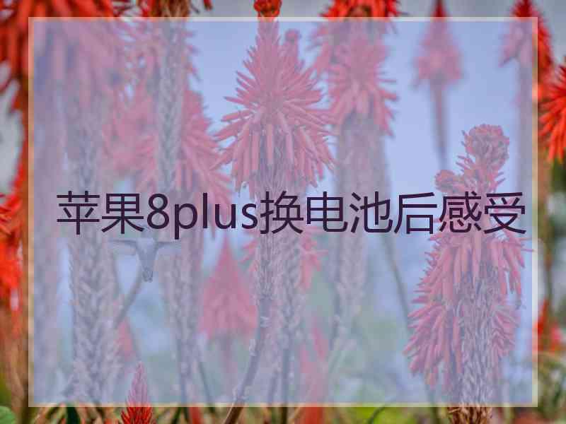 苹果8plus换电池后感受