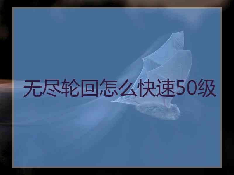 无尽轮回怎么快速50级