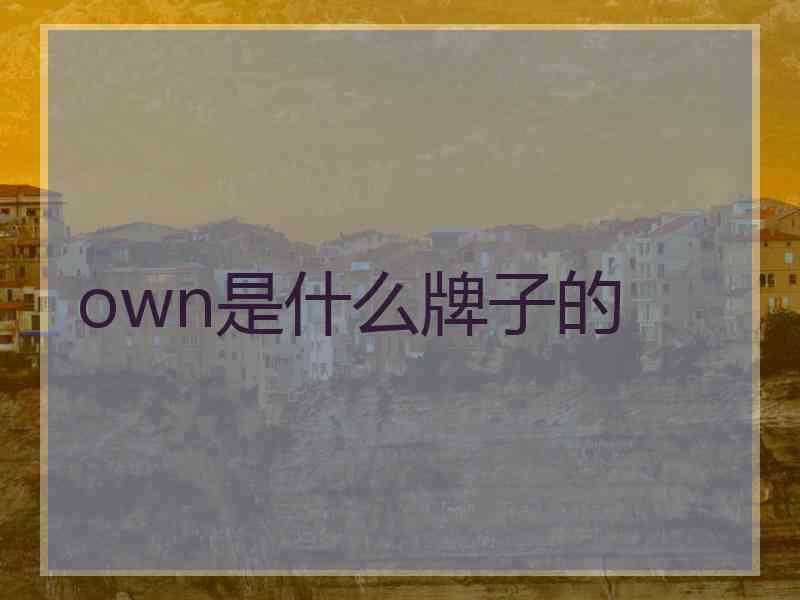 own是什么牌子的