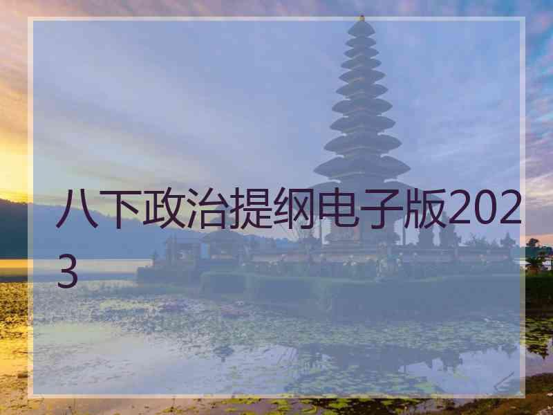 八下政治提纲电子版2023