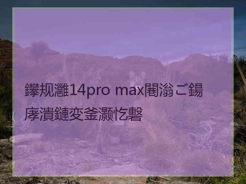 鑻规灉14pro max闀滃ご鍚庨潰鏈変釜灏忔礊