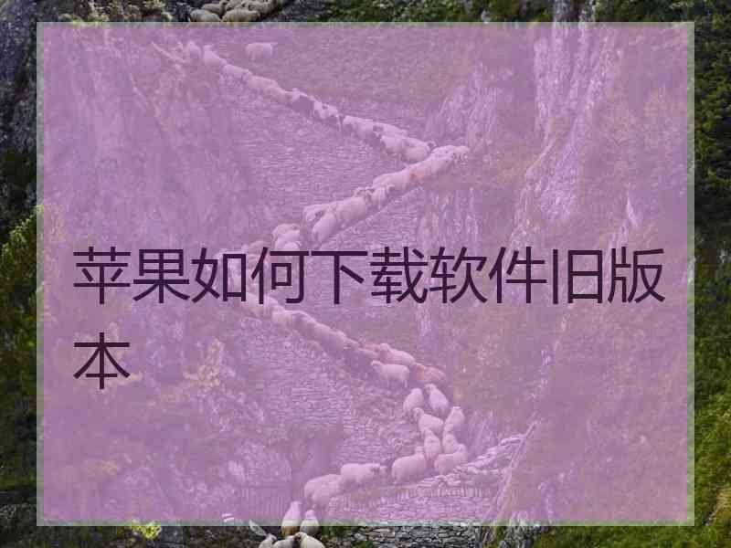 苹果如何下载软件旧版本