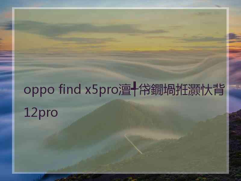 oppo find x5pro澶╃帒鐗堝拰灏忕背12pro