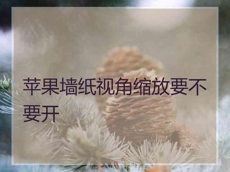 苹果墙纸视角缩放要不要开