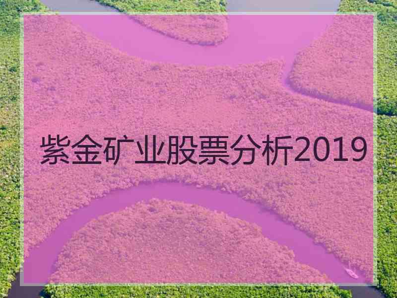 紫金矿业股票分析2019