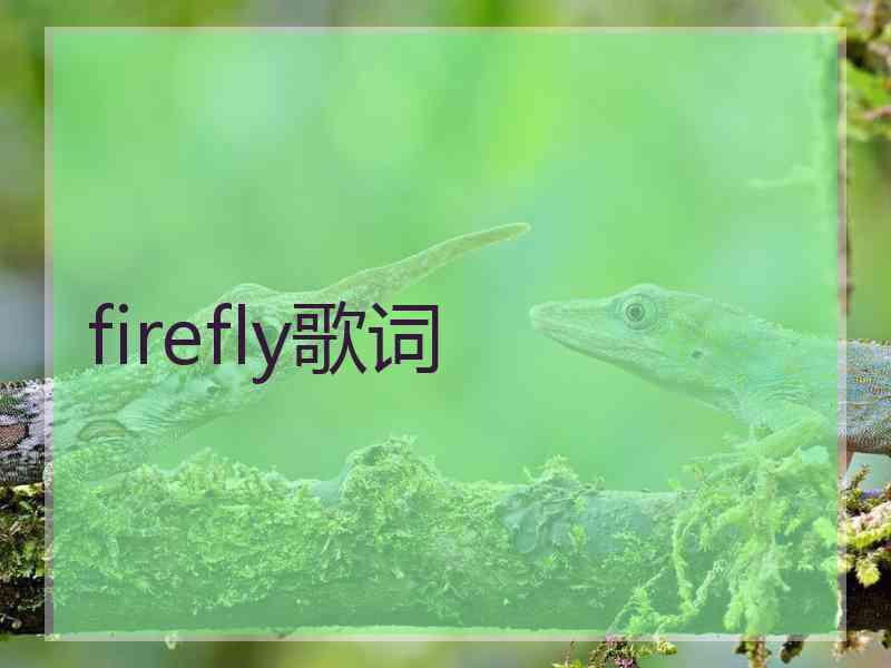 firefly歌词