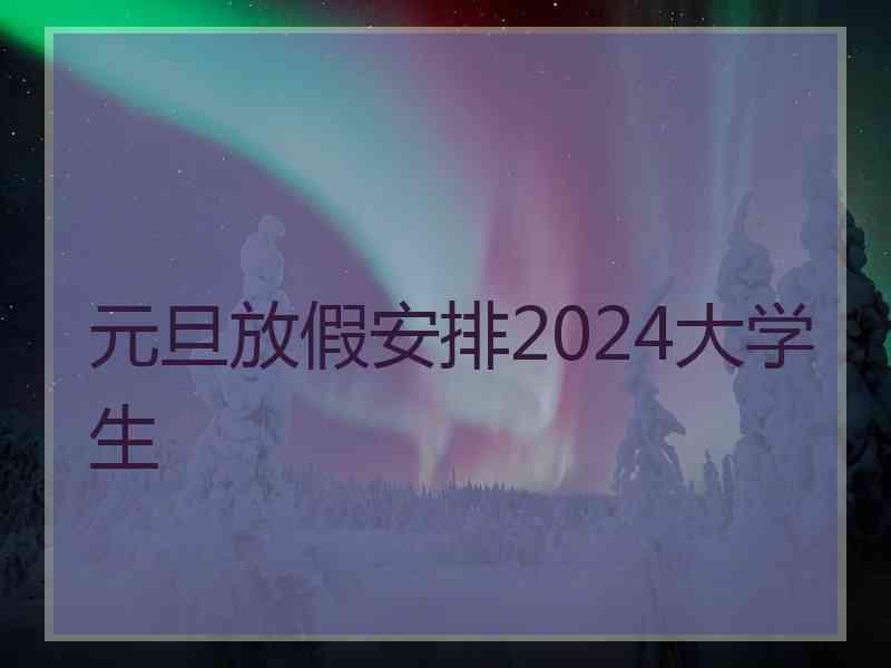 元旦放假安排2024大学生