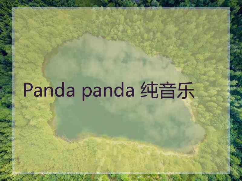 Panda panda 纯音乐