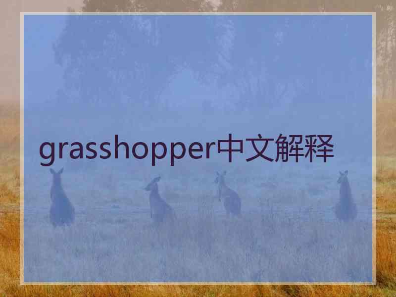 grasshopper中文解释