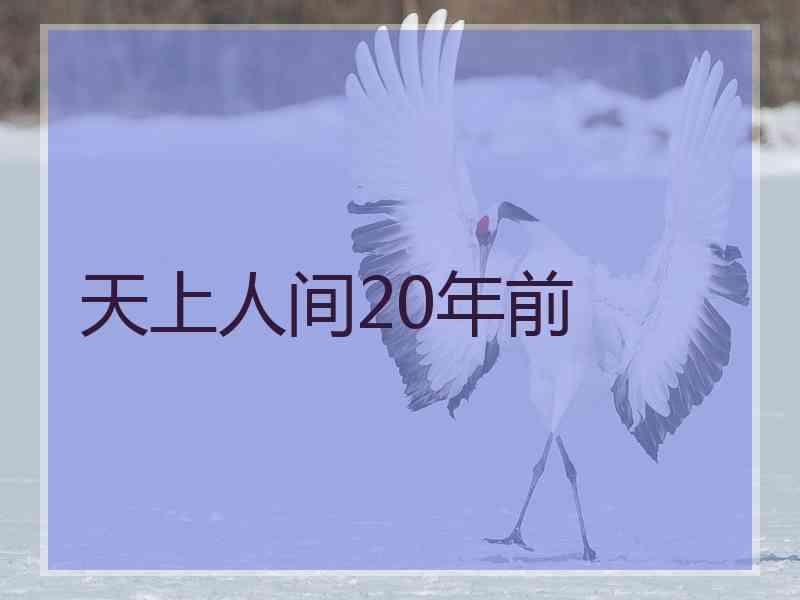 天上人间20年前