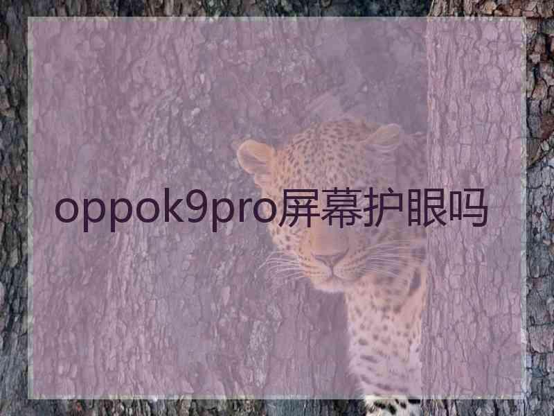 oppok9pro屏幕护眼吗