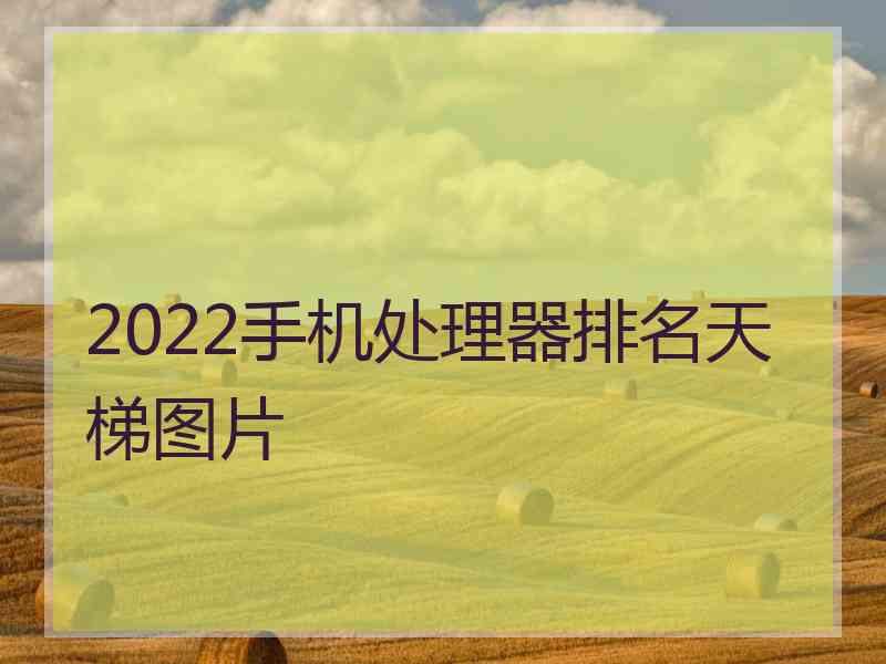 2022手机处理器排名天梯图片