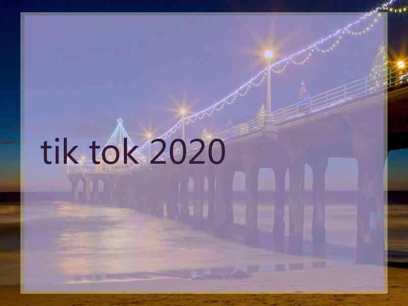 tik tok 2020