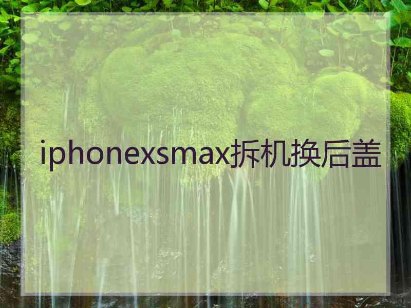 iphonexsmax拆机换后盖