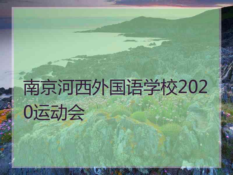 南京河西外国语学校2020运动会