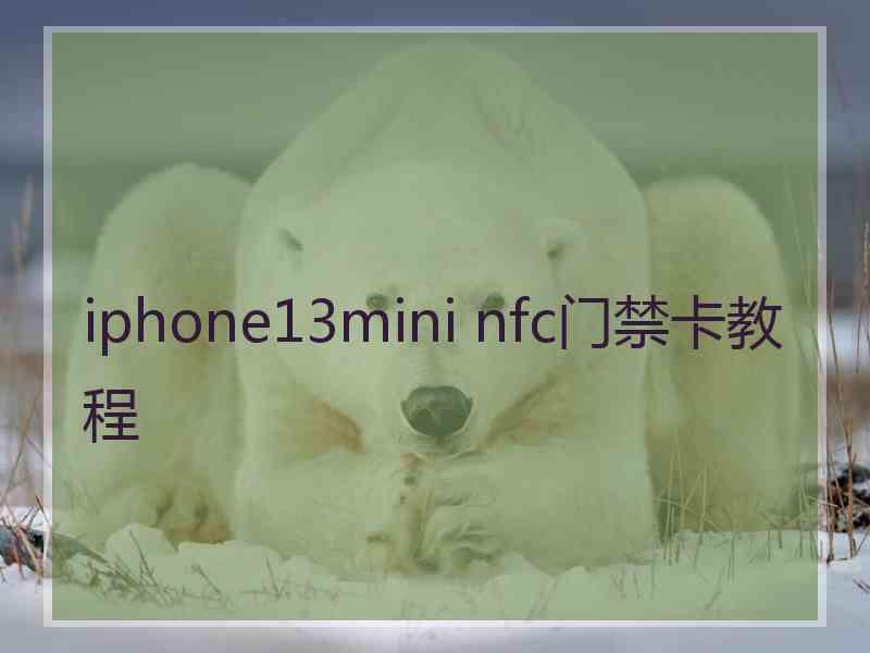 iphone13mini nfc门禁卡教程