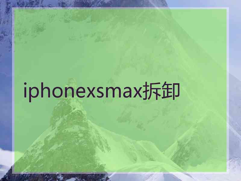 iphonexsmax拆卸