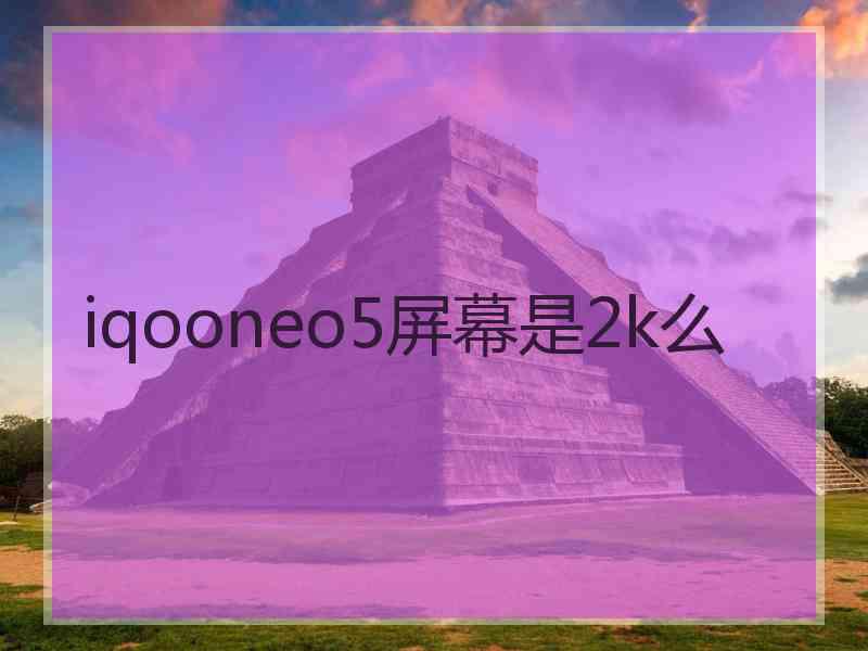 iqooneo5屏幕是2k么