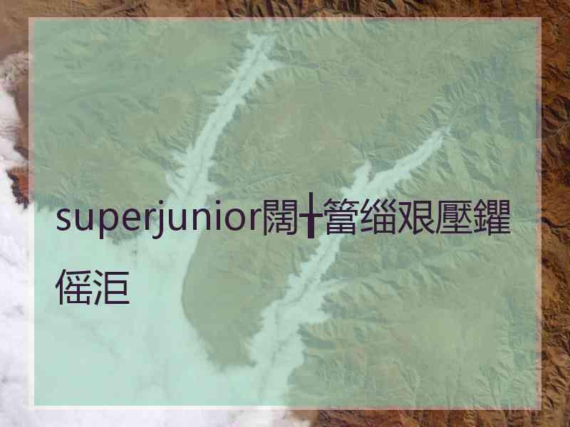 superjunior闊╁簹缁艰壓鑺傜洰