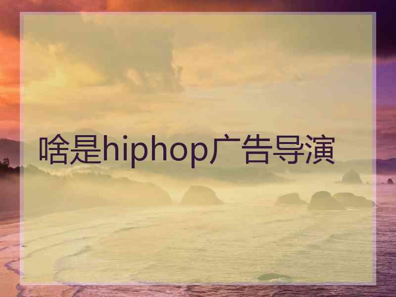 啥是hiphop广告导演