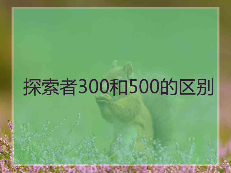 探索者300和500的区别