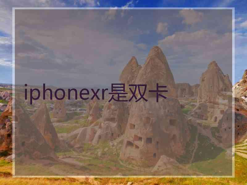 iphonexr是双卡