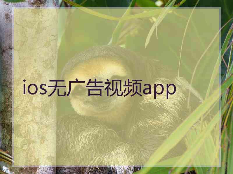 ios无广告视频app