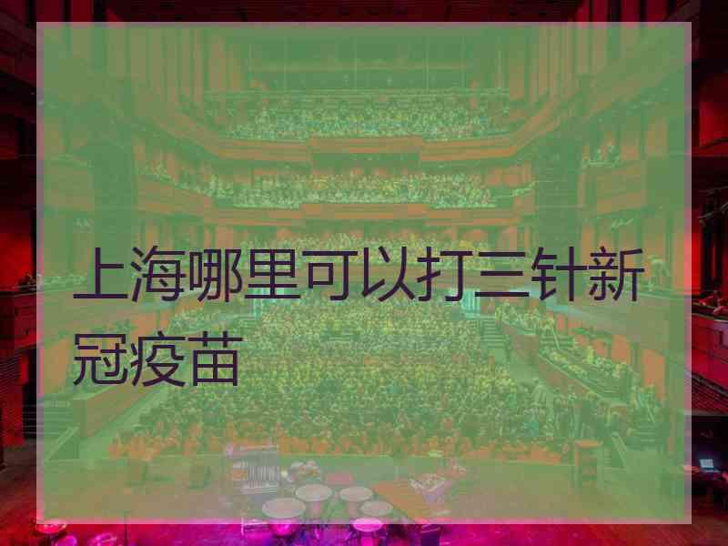 上海哪里可以打三针新冠疫苗