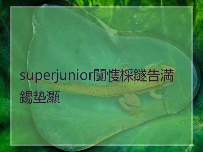 superjunior闅愯棌鐩告満鍚垫灦